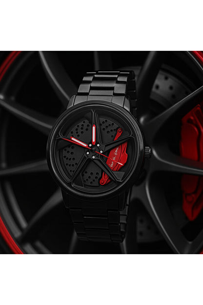 Otodiyar Crimson Steel Dönen Jant Kol Saati – Kırmızı / Sarı / Yeşil – 36-40mm & 40mm