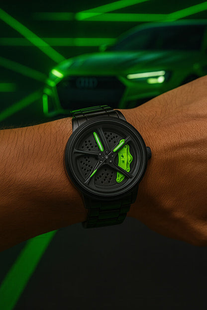 Otodiyar Crimson Steel Dönen Jant Kol Saati – Kırmızı / Sarı / Yeşil – 36-40mm & 40mm