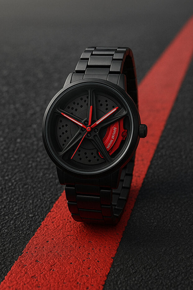 Otodiyar Crimson Steel Dönen Jant Kol Saati – Kırmızı / Sarı / Yeşil – 36-40mm & 40mm