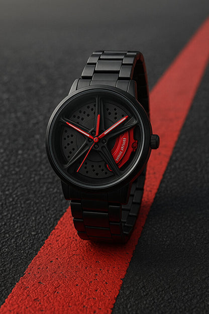 Otodiyar Crimson Steel Dönen Jant Kol Saati – Kırmızı / Sarı / Yeşil – 36-40mm & 40mm