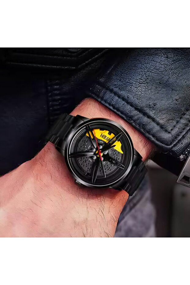 Otodiyar Crimson Steel Dönen Jant Kol Saati – Kırmızı / Sarı / Yeşil – 36-40mm & 40mm