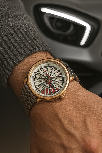 Otodiyar Midnight Steel sabit Jant Kol Saati – 36-40mm