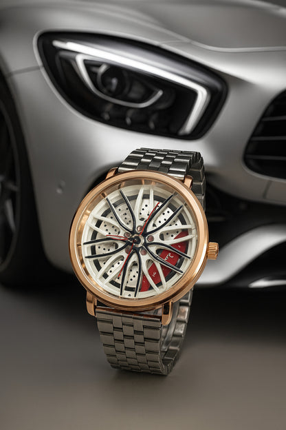 Otodiyar Midnight Steel sabit Jant Kol Saati – 36-40mm