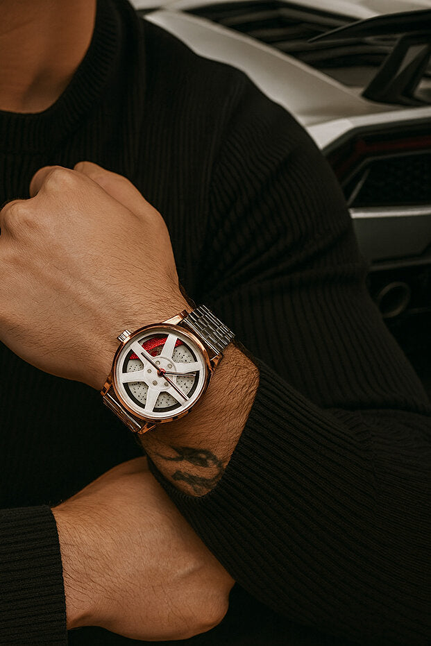 Otodiyar Amber Steel Sabit Jant Kol Saati – 36mm