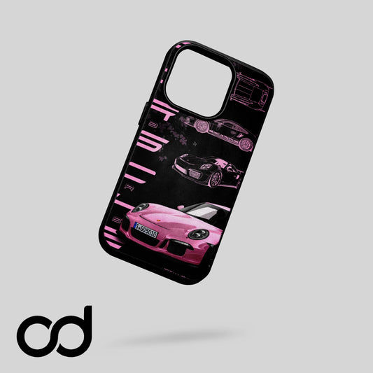 Porsche Pink Tasarımlı Iphone Telefon Kılıfı