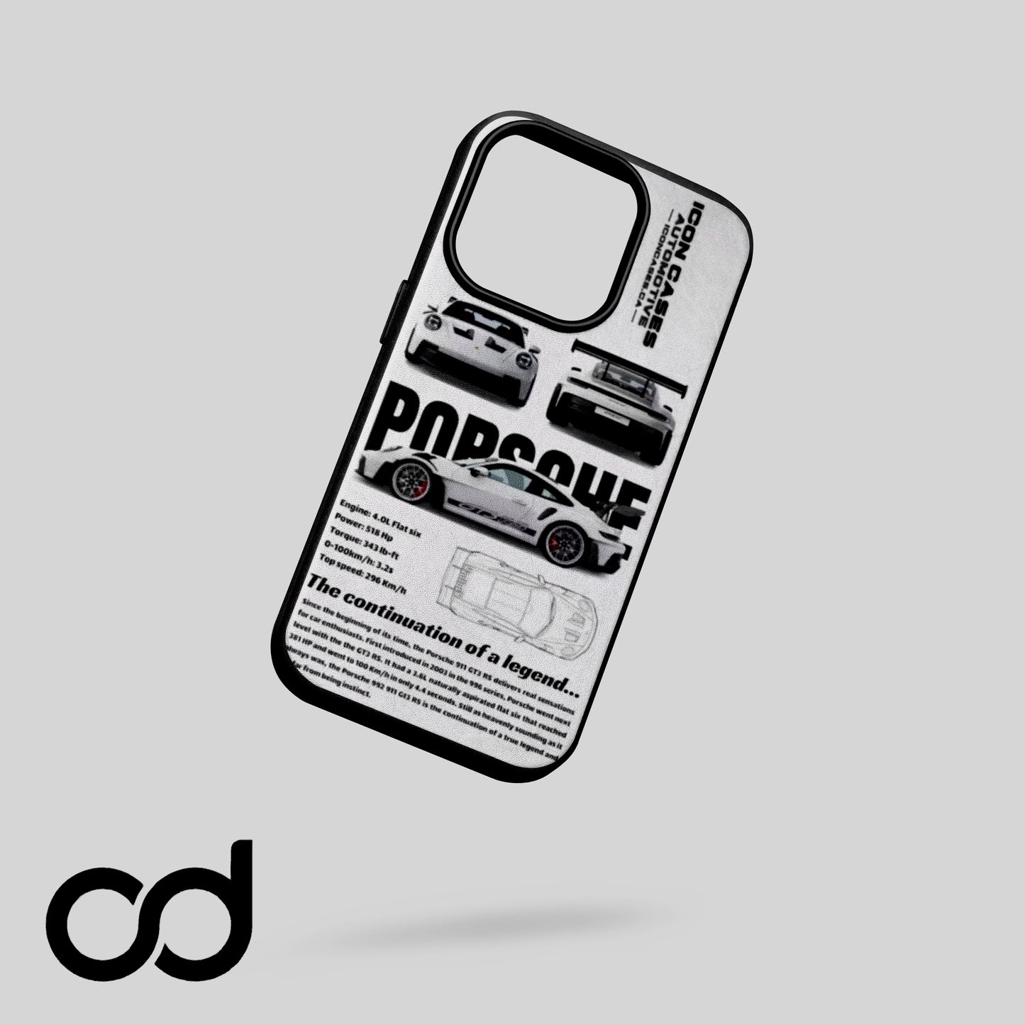 Porsche White Tasarımlı Iphone Telefon Kılıfı